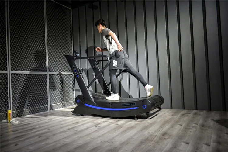 定制彩色跑步机跑步机非机动空气突击赛跑者woodway弯曲手动跑步机