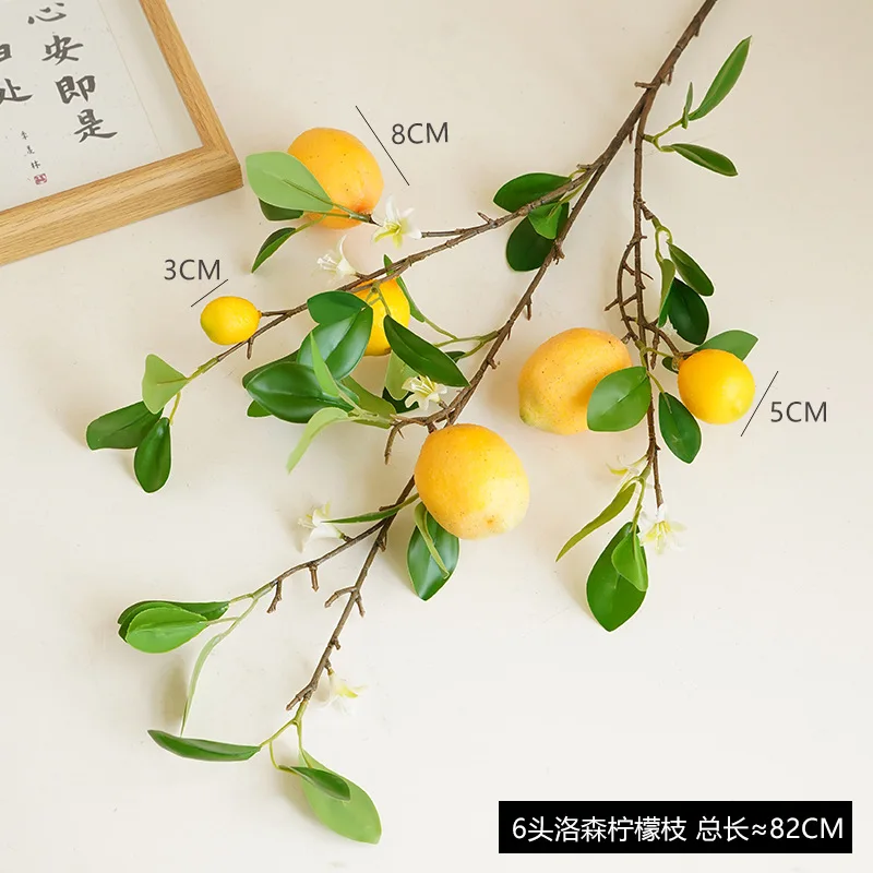 High Quality Artificial Lemon Tree Branches For Wedding Home Decor