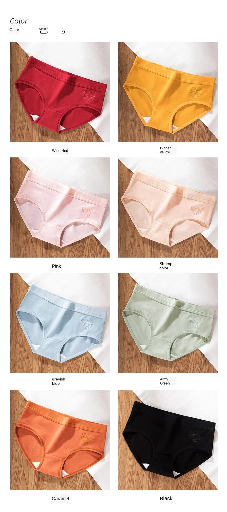 Wholesale Breathable Ladies 'panties Cotton briefs Customized printed soft women's underwear hot selling plus size panties