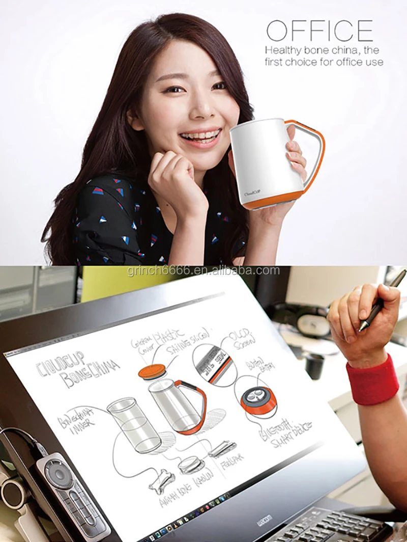 2023 Best Ceramic Smart Coffee Heated Mug Temperature Control Mug Keeps