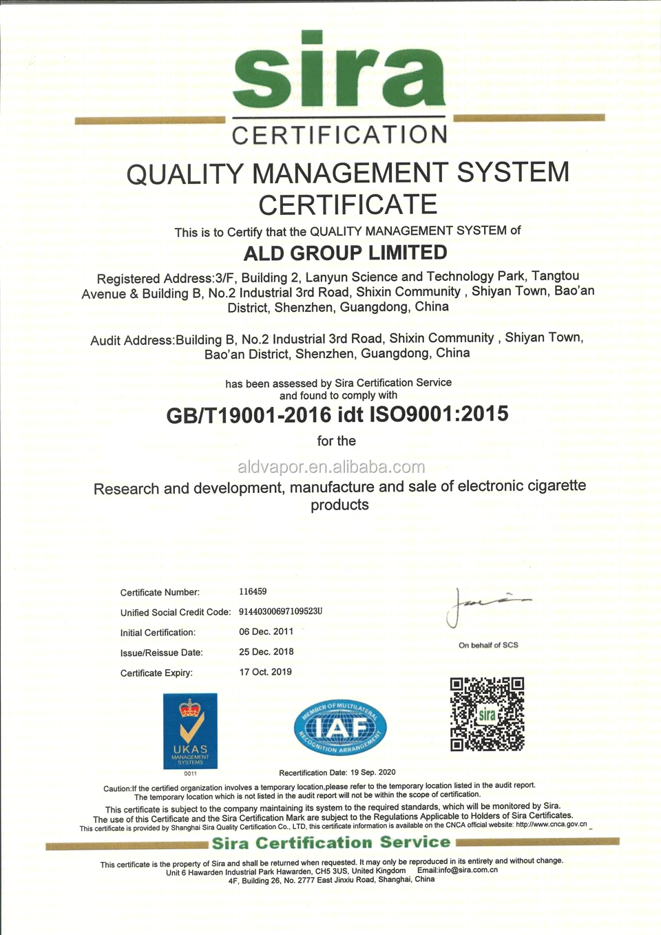 ALD-CERTI-ISO9001