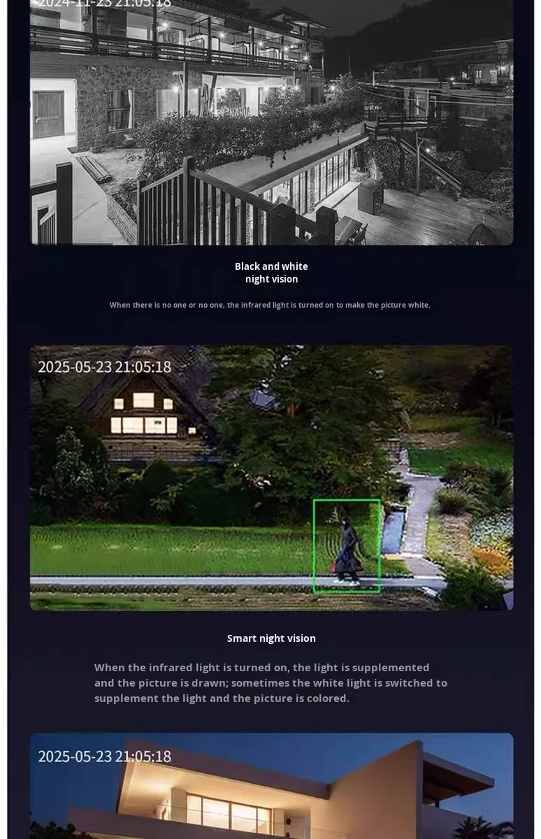 太阳能AOV四视图室外无流4g摄像头360度CMOS传感器云存储手机远程监控