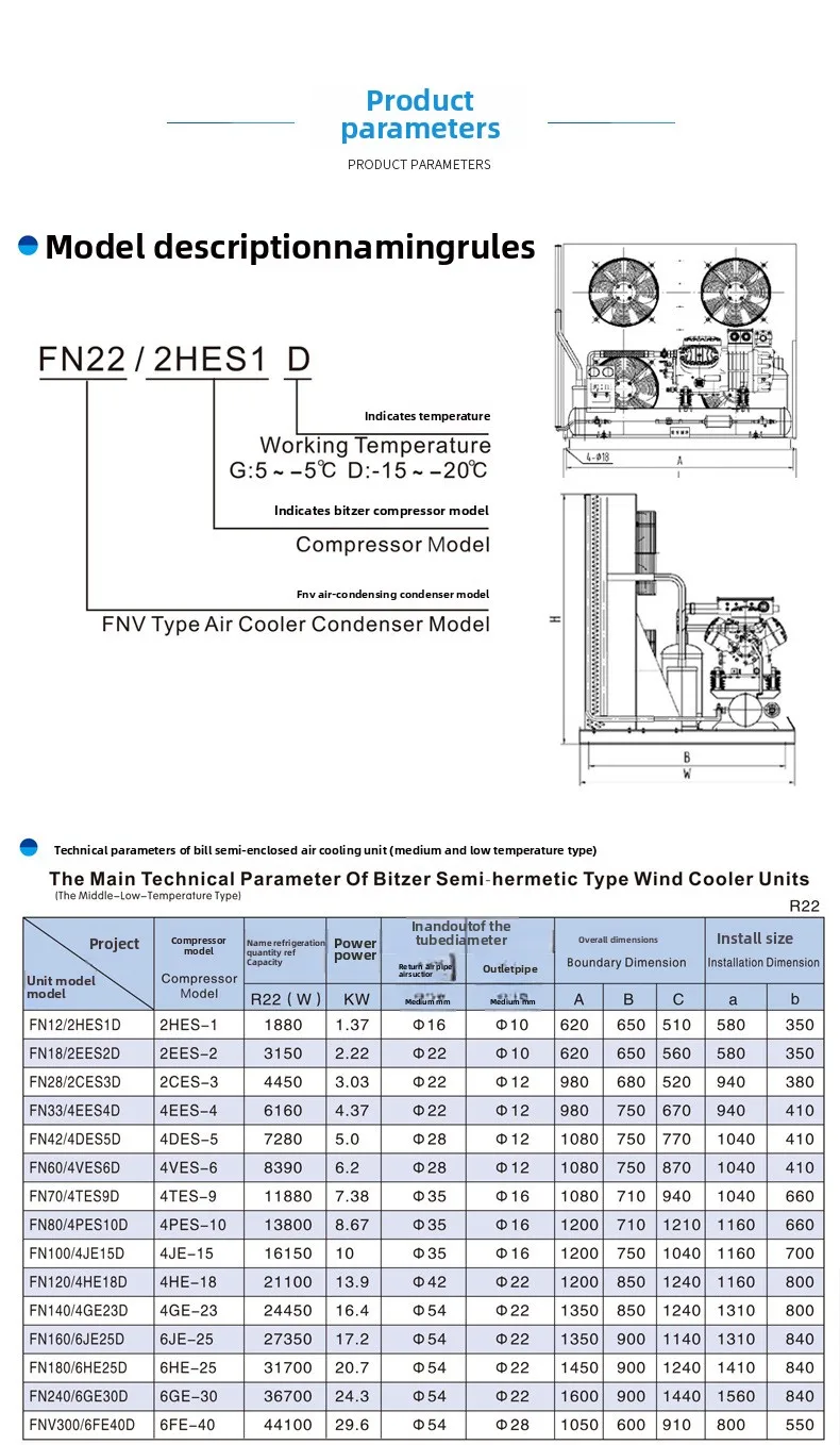 Semi Hermetic Compressor, 5P, 6P, 8P, 380V - detail 20