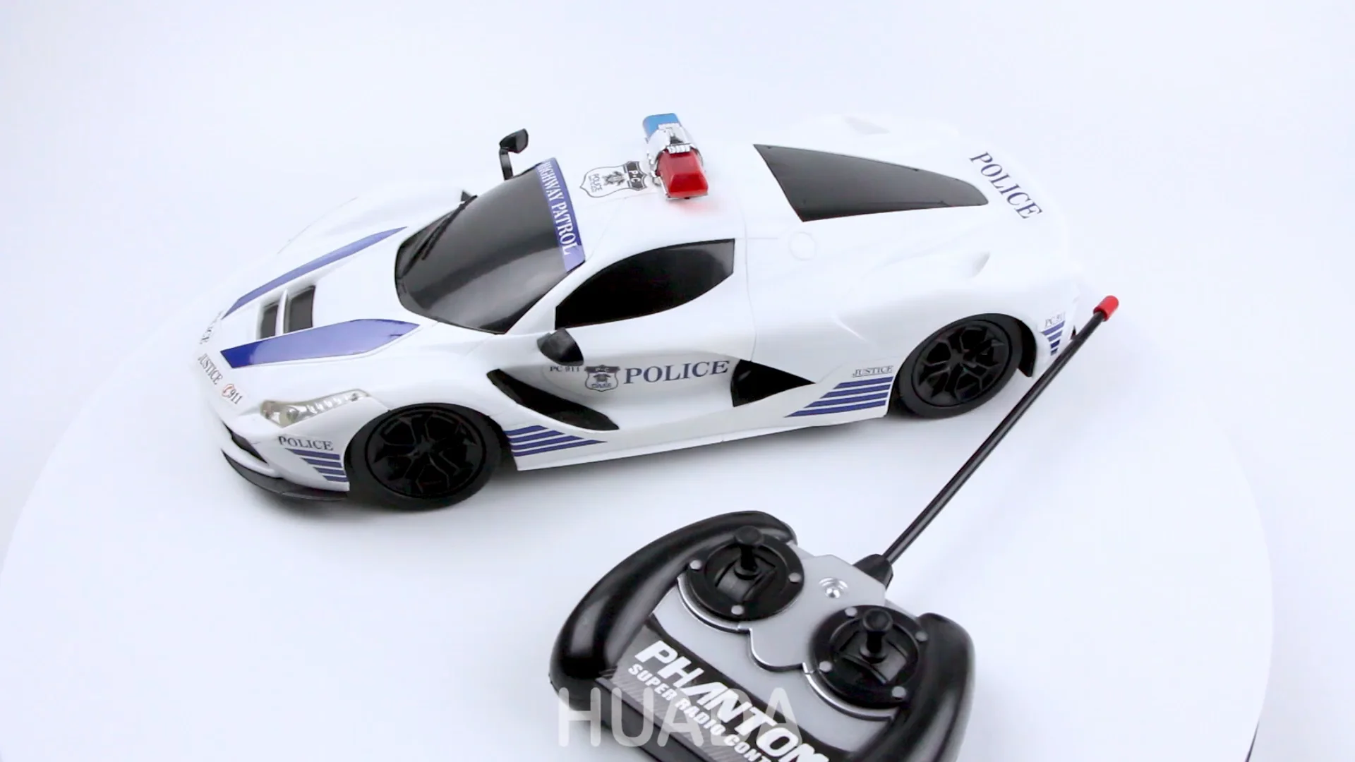 Huada 2023 Children 1/14 Scale 4ch Abs Plastic Remote Control Rc Police ...