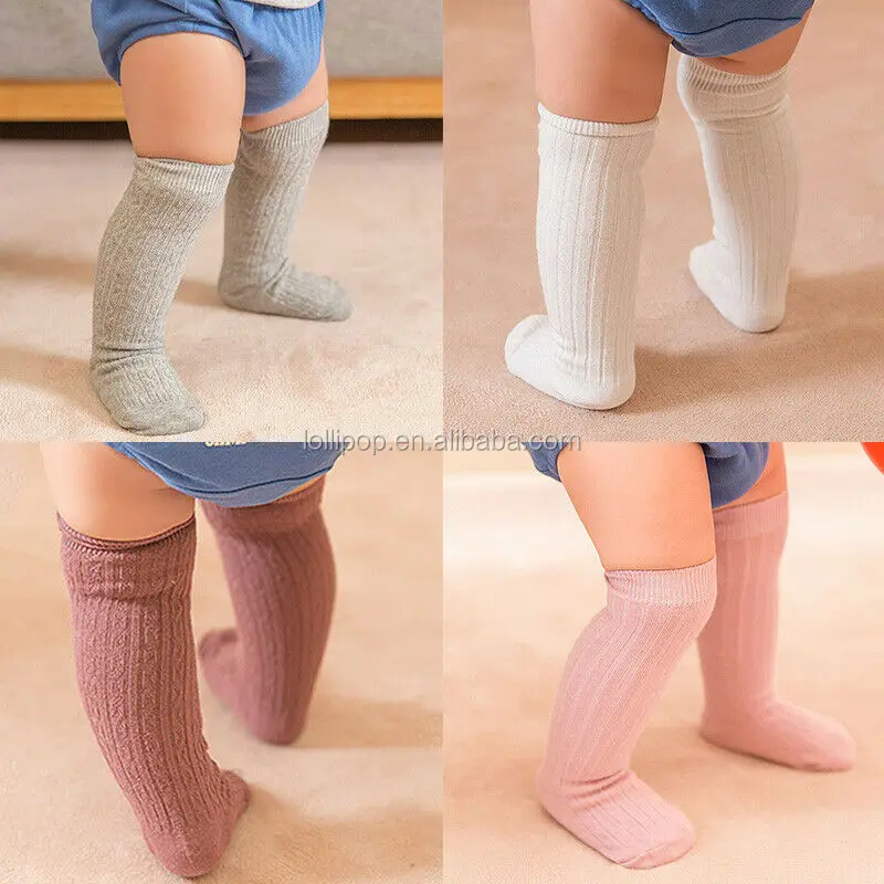 5 Pairs Baby Girl Socks Knee High Princess Socks Cute Lace Long Tube Booties