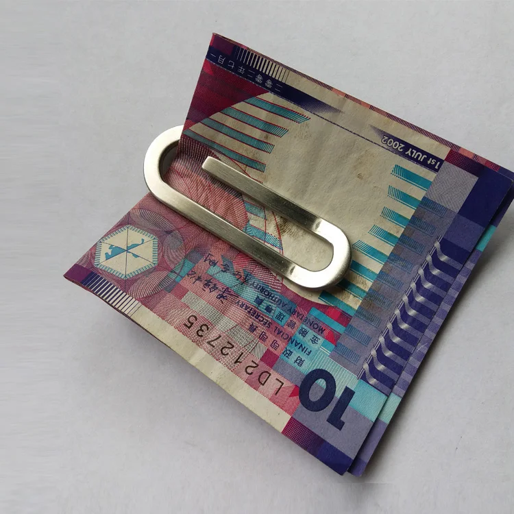 China gute Edelstahl Metall Geldklammer Günstige benutzerdefinierte neue schlanke Geldklammer