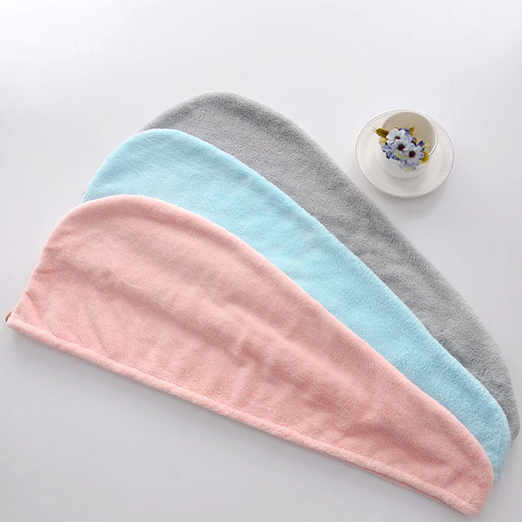 Custom Logo Bamboo /microfiber Hair Towel Wrap Quick Dry Hair Turban