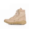 full leather style non marking rubber sole steel toe military boots for security guard