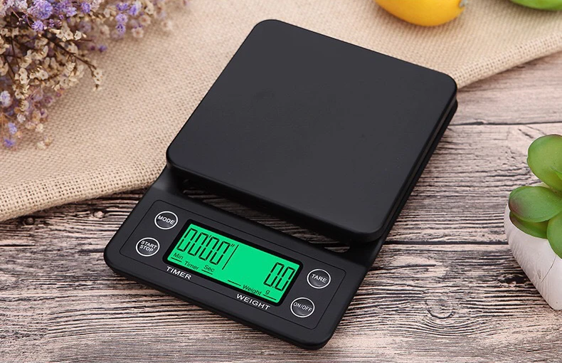 Hot Selling Coffee Scale With Timer 0.1 3000 G Kitchen Weighing Scales