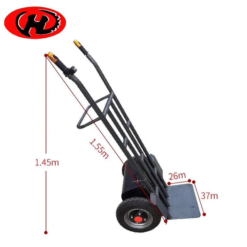 Electric Hand Truck Cargo Moving Cart With Two Wheels Battery Powered