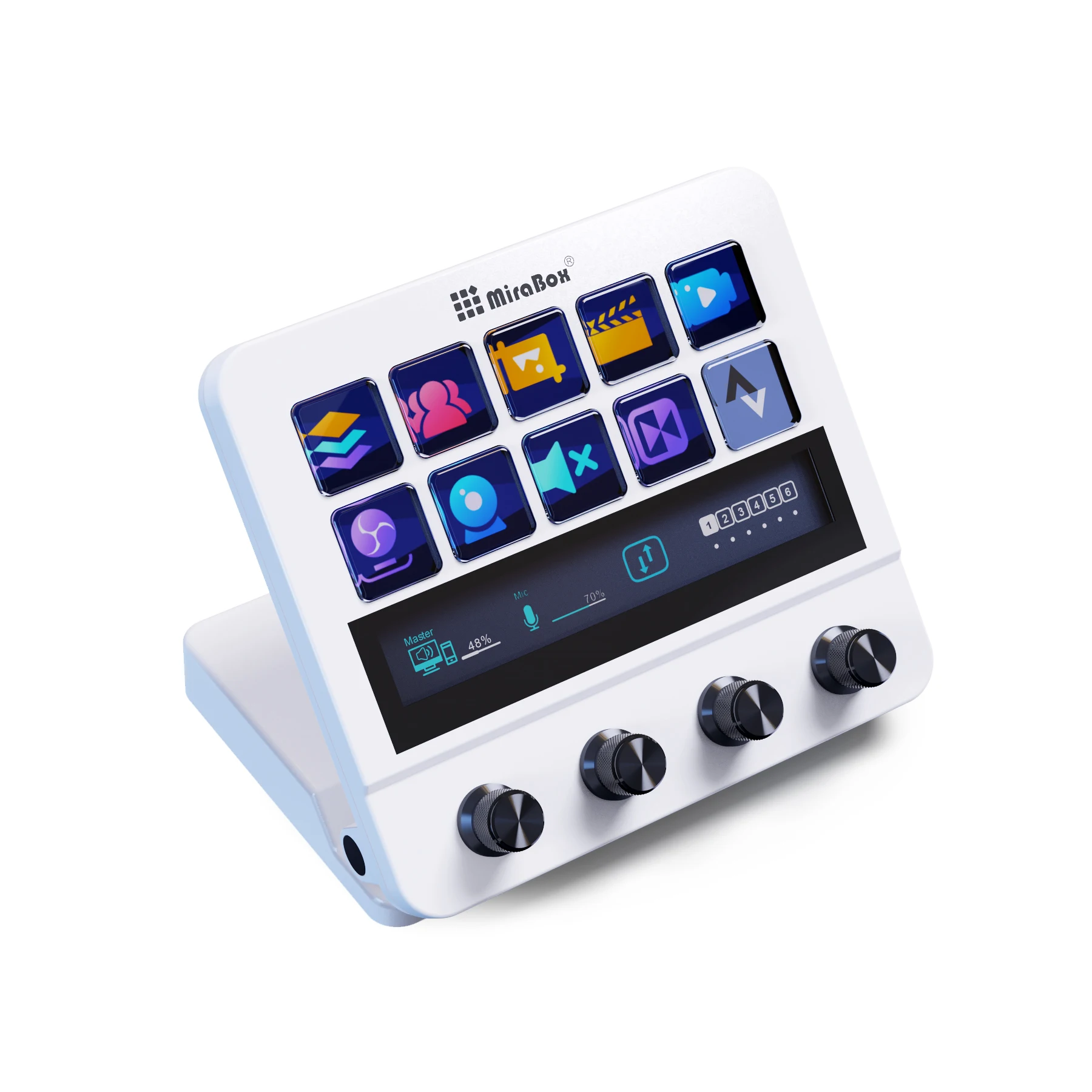 Mirabox N4 Stream Deck Controller - 10 Key LCD Visual Keyboard for