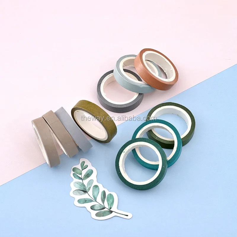 Pure Color Basic Rainbow Washi Tape Set 40 Colors Washi Tape Vs Masking