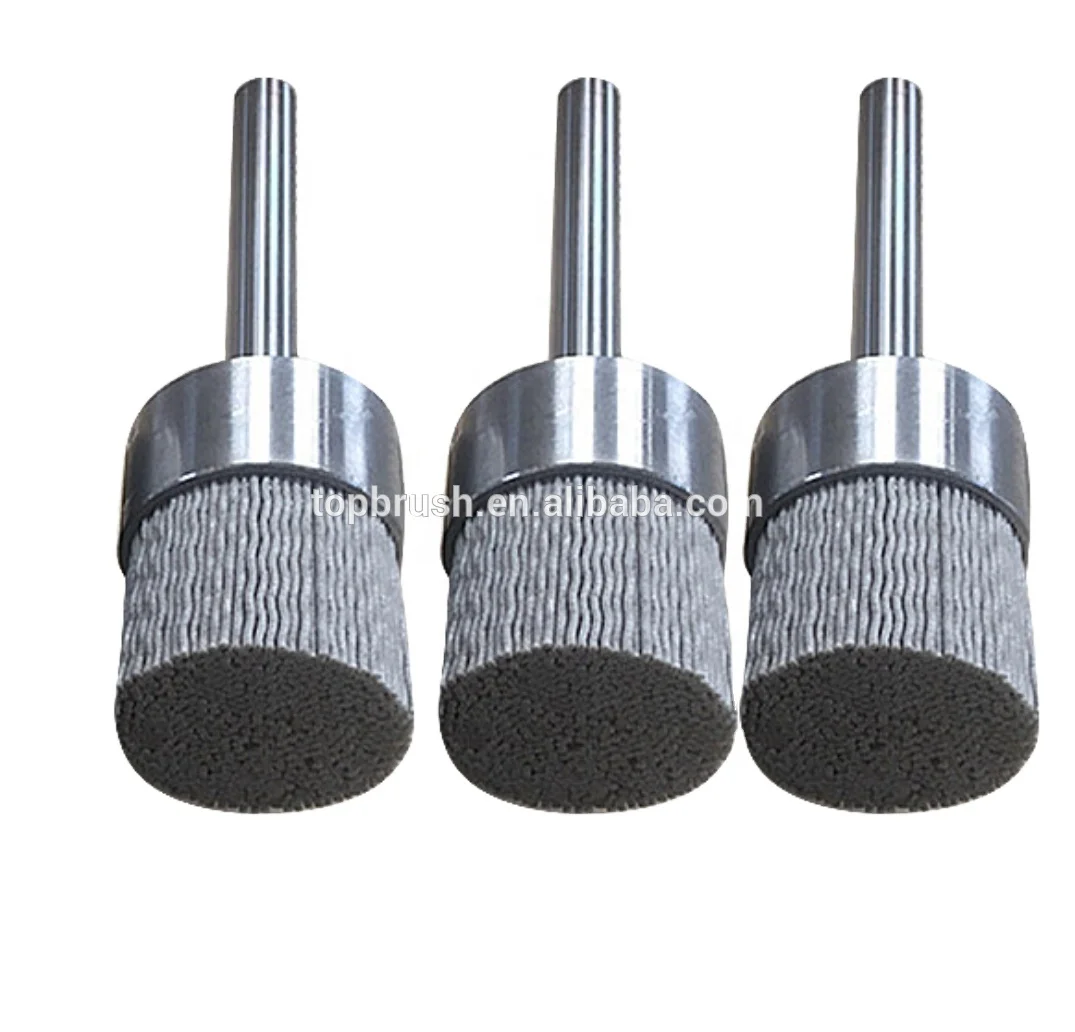 高品质6毫米柄直径不锈钢去毛刺抛光清洁磨料尼龙线工业端刷