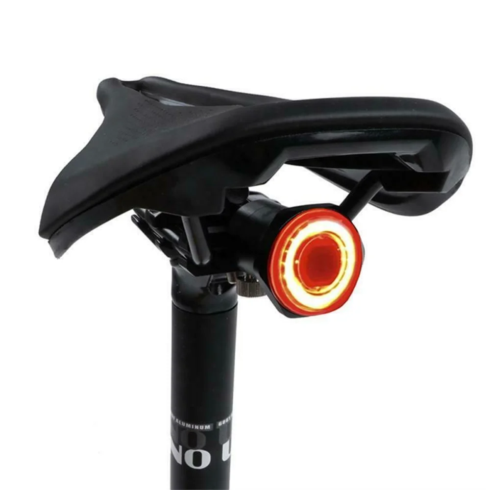 Details about   Bike Sensor LED Tail Light USB Rechargeable Cycle Brake Light Seatpost Mount 