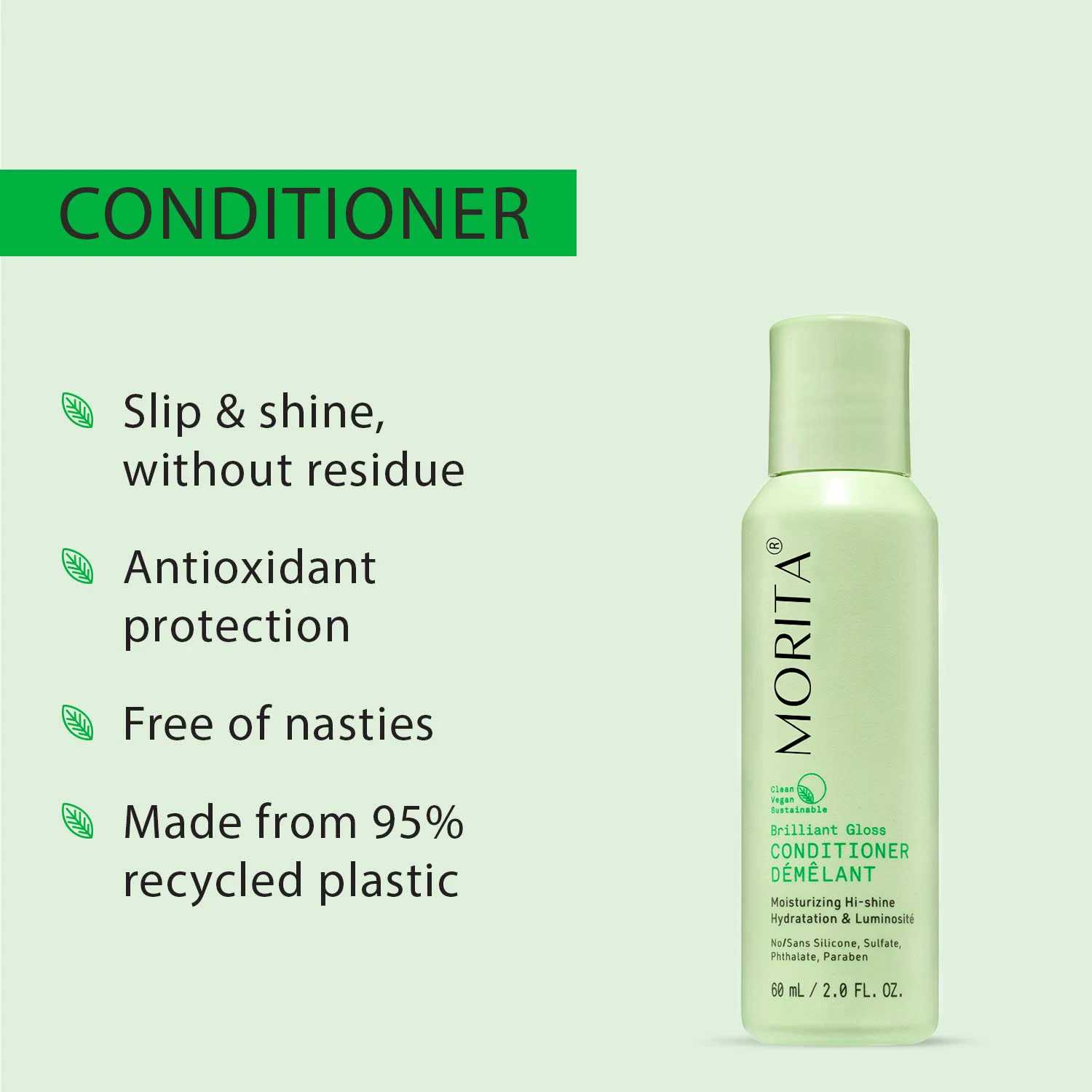 wholesale production green silica gel free moisturizing shampoo