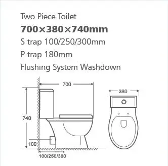 Wholesale cheap price chaozhou kenya hotel porcelain small s trap p trap sanitary ware ceramic bathroom two piece wc toilet bowl manufacture