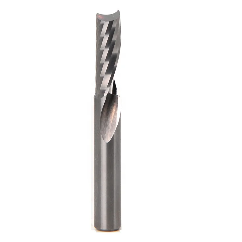 O Flute Aluminum Cnc Endmills Solid Carbide Single/1 Flute Upcut Spiral ...