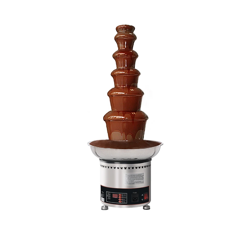 GZKITCHEN 6-Tier Electric Chocolate Fountain, 5kg Stainless Steel