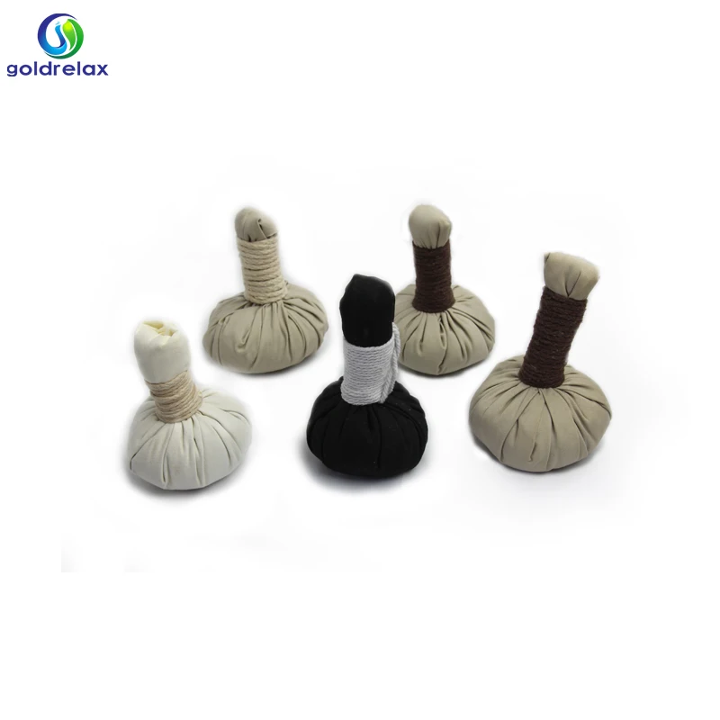 
Moxibustion therapy Thai Herbal Compress Massage Balls for SPA Body Facial Relax and Skin Beauty 