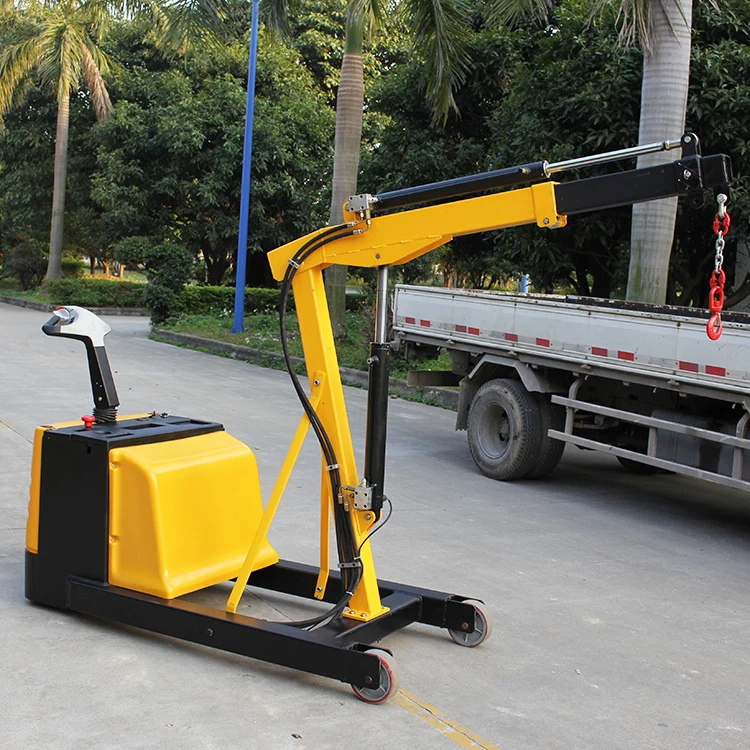 1.2 Ton Mini Electric Floor Crane Mobile Portable Crane Construction ...