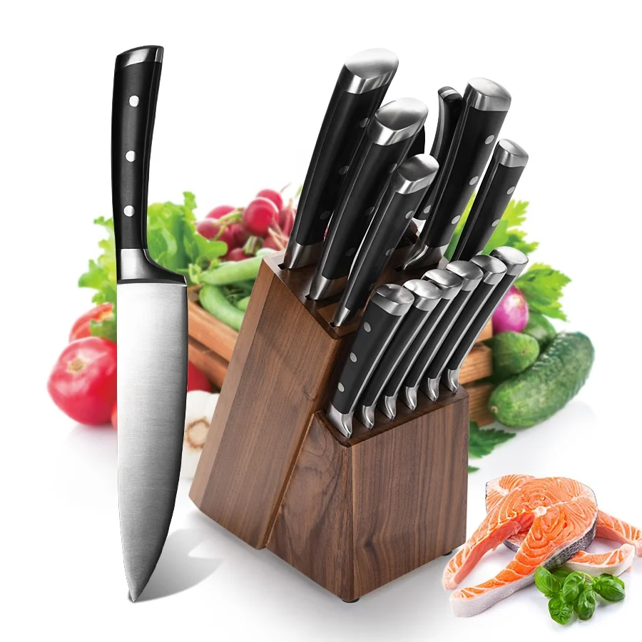 The Complete Cutlery Set Stainless Steel Kitchen Knife Set Knife Block ...