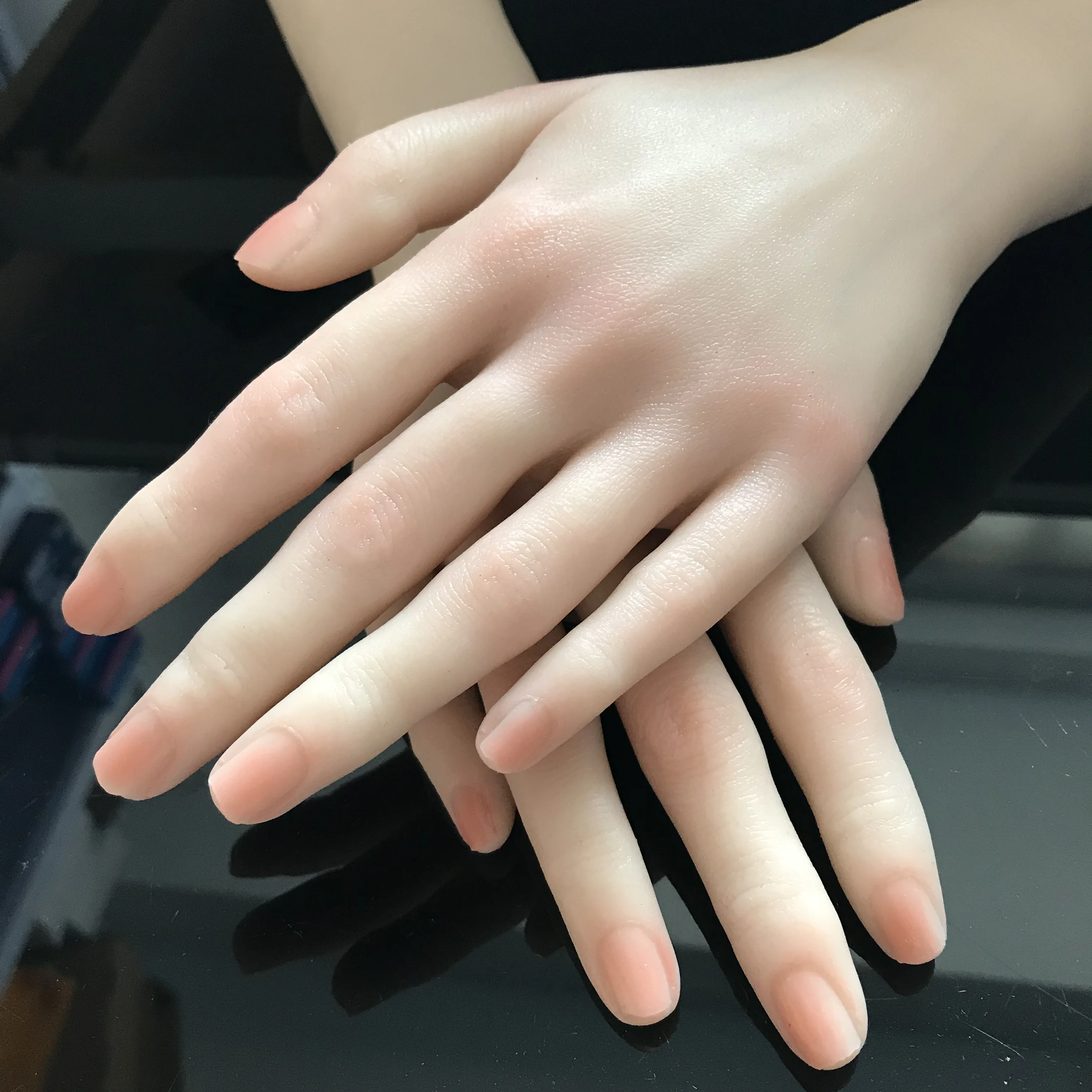 MagiDeal 1 Lab Supplies 1 schlanke weibliche Silikon Hand Modell Nail Art 