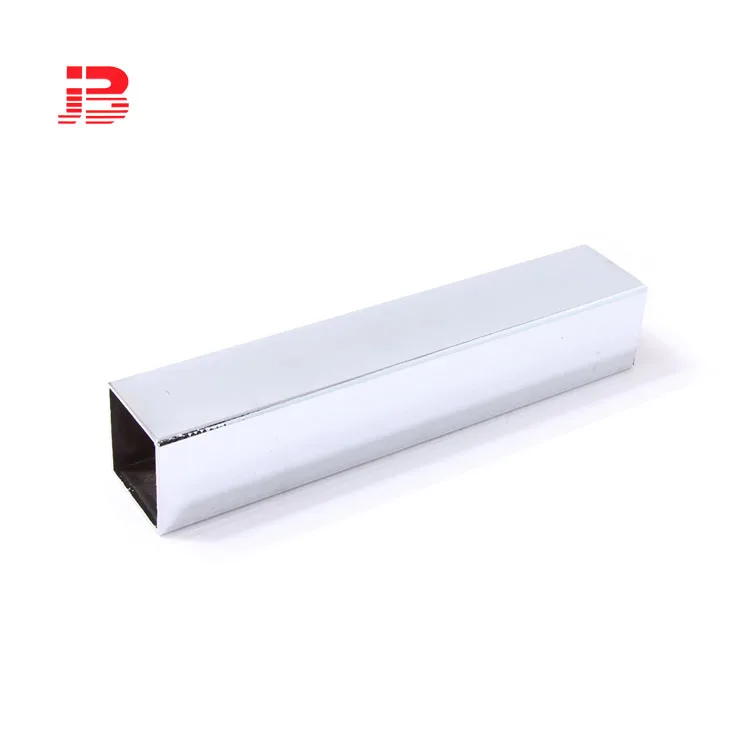 High quality 20*20mm chrome iron metal square tube wardrobe tube factory