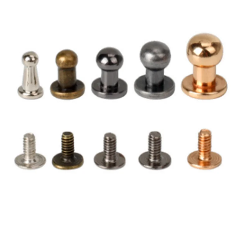 Solid Metal Ball Head Screwback Button Studs For Leather Bag Buy