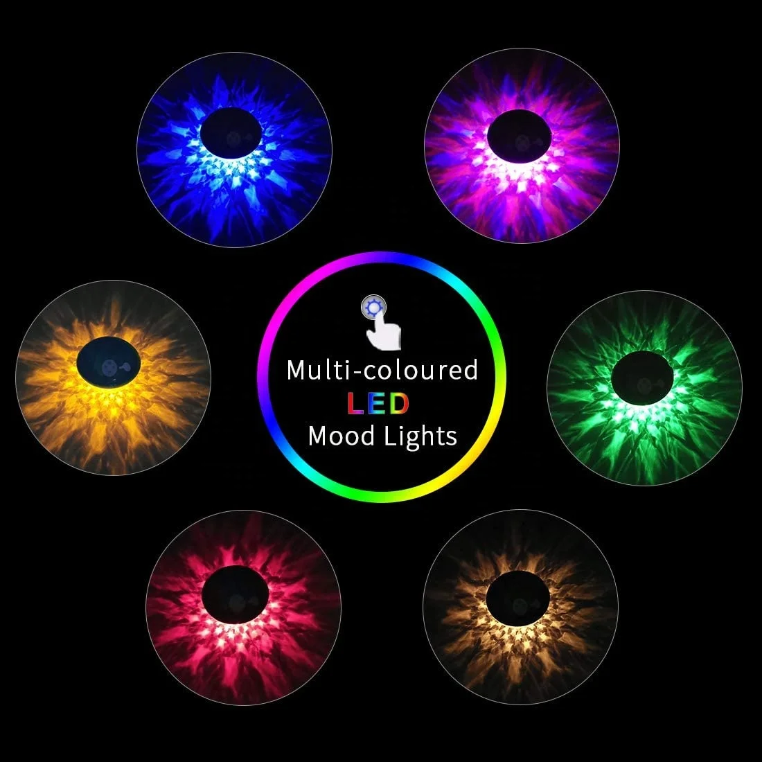 Portable wireless Speakers with Colorful Lights IPX7 Waterproof Floating Speaker Stereo Sound Rich Bass Built-in Mic Hands Free - ANKUX.COM