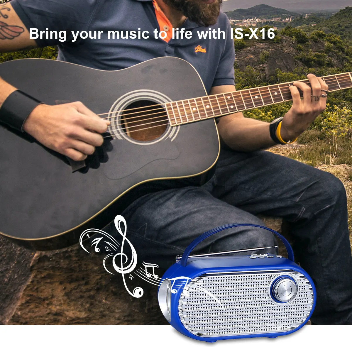 IS-X16 portable mini speaker with fm radio wireless solar player with LED Lamp Emergency Mini speakers audio system sound - ANKUX.COM