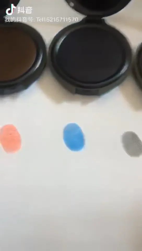 Custom Round Black Nontoxic Ink Inkless Fingerprint Stamp Pad Thumb