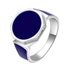 Charm Polyester Resin Ring Fashion 925 Sterling Silver Colour Plated Ring Designs for Men