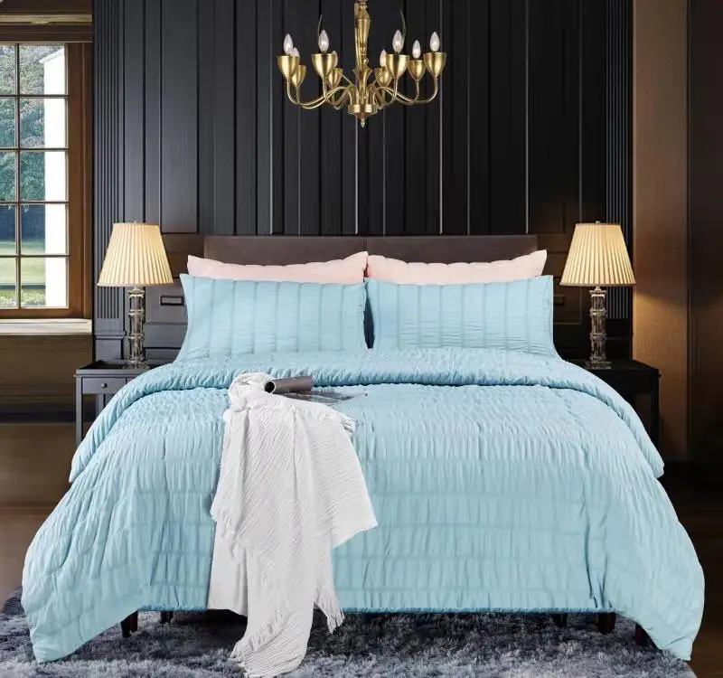 Luxury Hotel Home Soft Waffle Comforter Sets Bed Sheets Bedding Sets