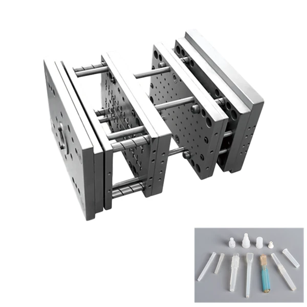 中国冷流道塑料注塑模具模具iv套装输液器辊夹