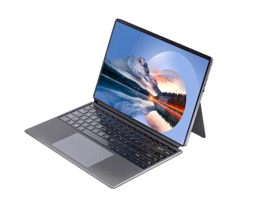 Side view of MSI Prestige 14 Flip+ showing its ultra-thin profile and stylus magnet mount