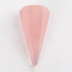 XuQian Natural Stone Charms Rose Quartz Crystal Stones for Making Jewelry