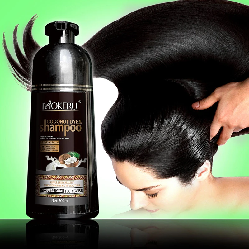 Dropshipping Wholesale Mokeru Natural Black Hair Color Shampoo Hair Dye  Black Shampoo For Covering White Hair - Buy Black Hair Shampoo,Black  Shampoo,Hair Dye Shampoo Product on 