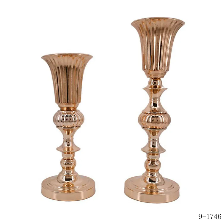 Gold Metal Flower Vases Wedding Table Centerpiece For Wedding