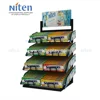 Small wire candy display rack counter stands with logo header printing for food products