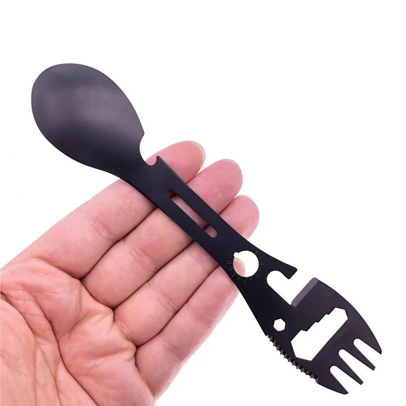 10 In 1 Mutifunctional Camping Spork Stainless Steel Outdoor Camping