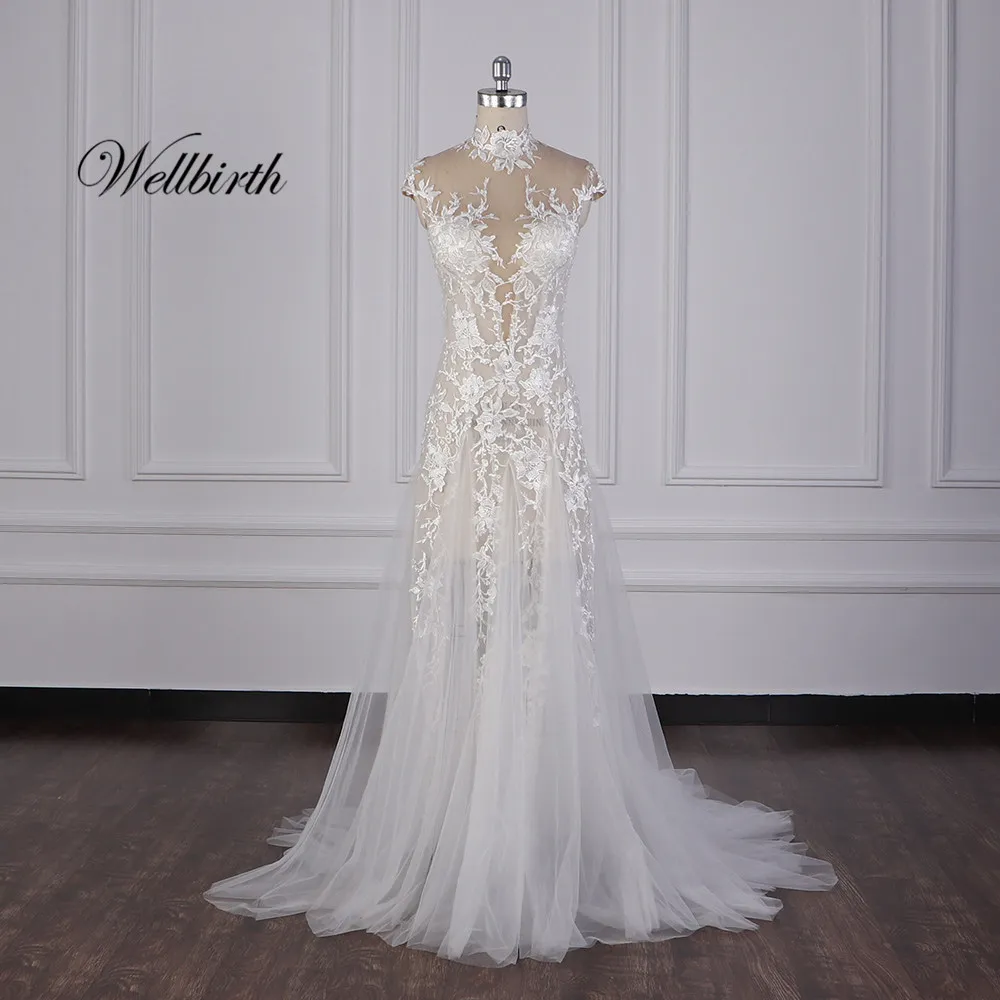 white wedding lace dress
