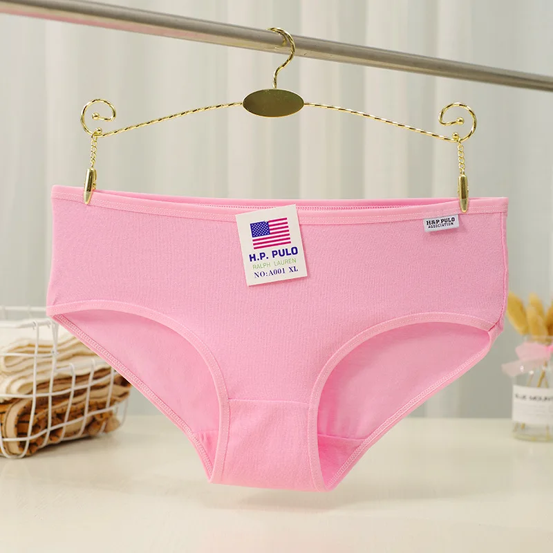 Wholesale Women's Large Size Solid Color Cotton Underwear Buy