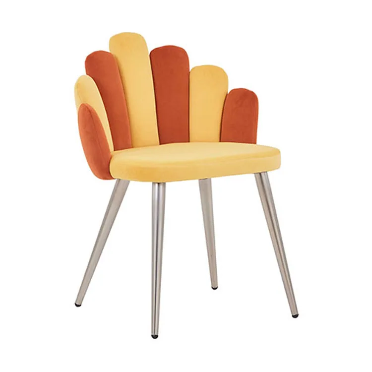 Chair Upholstered Velvet Crush Chairs Pink Dining Open Ring Luxury Wire