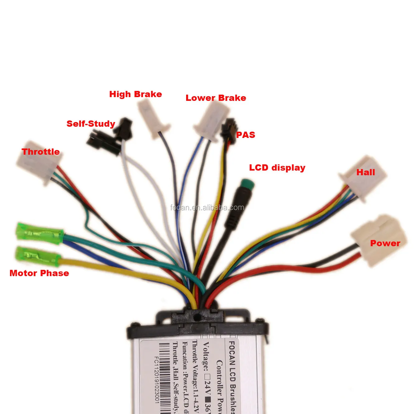 Electric Bicycle Display 36v 48v E Bike Intelligent Sw900 Control Panel ...