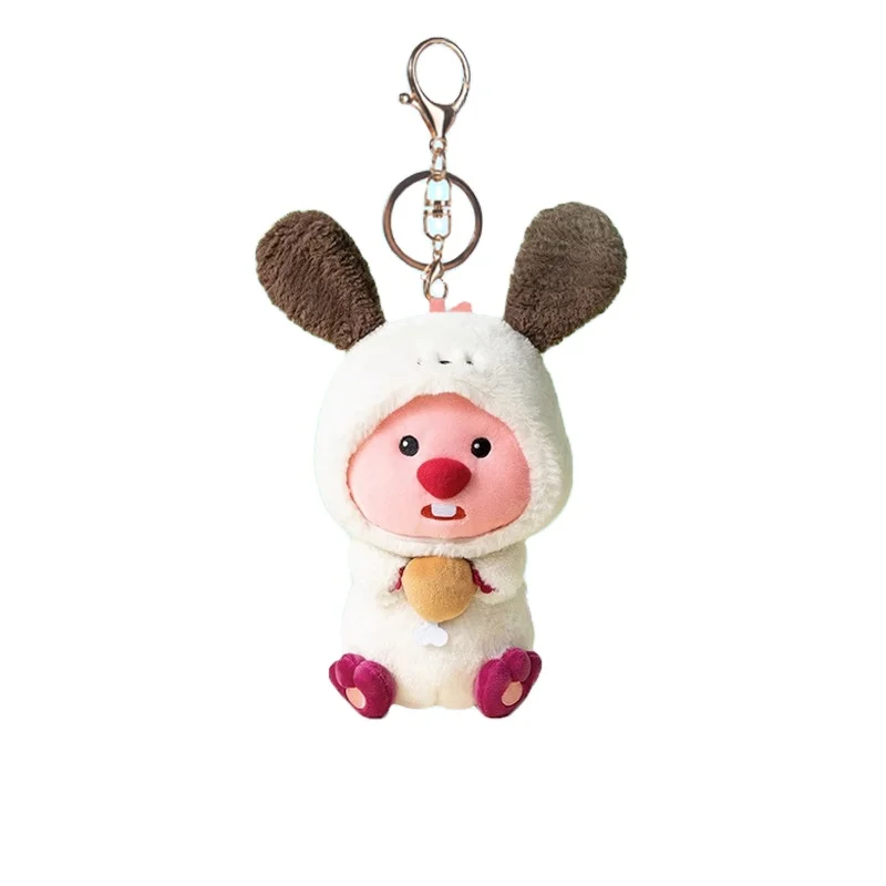 10cm Kawaii Korean Cartoon Pororo Series Plush Keychain Beaver Loopy ...