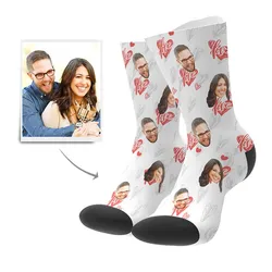 Wholesale print socks custom unisex Personalized Photo socks no moq men