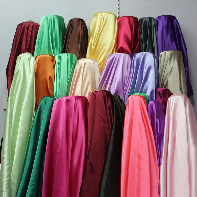 Silk Satin Fabrics For Clothing Dresses Lining Fabric Textile Raw ...