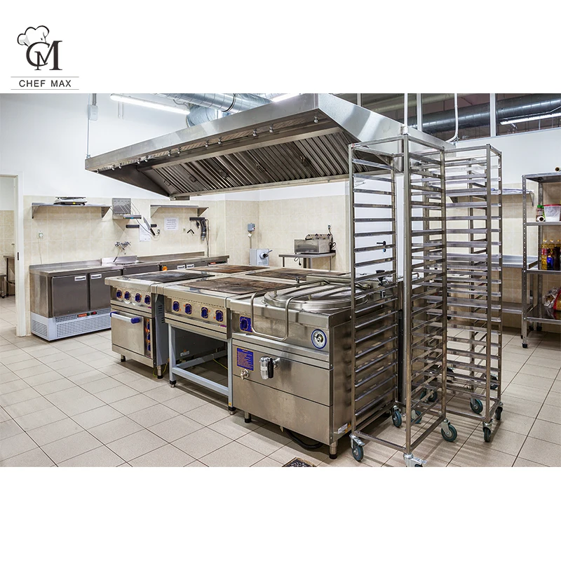 Italian Dubai Restaurant Heavy Duty Kitchen Equipment For Hospital