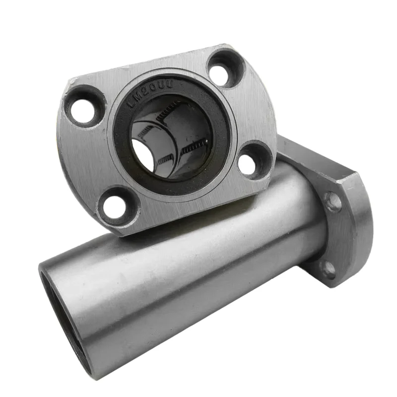 product double cut edge extended oval flange linear bearing optical axis sliding block chrome steel 1 year warranty lmh10luulmh16luu-11