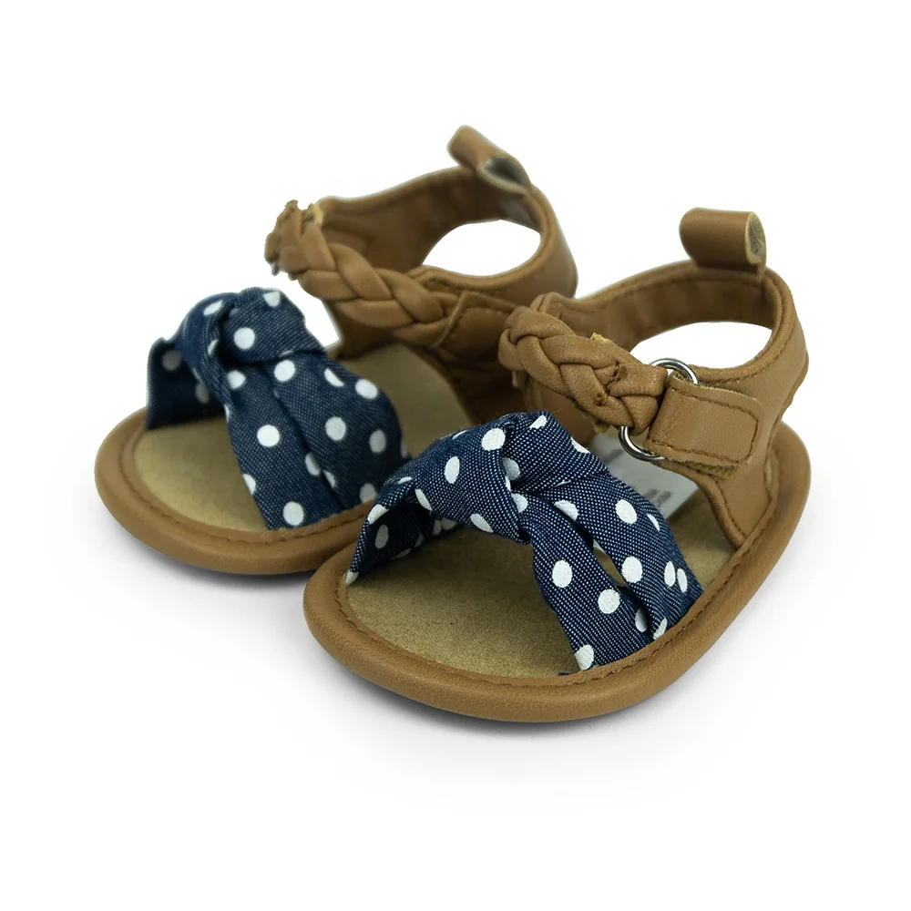 
Special Design Polka Dot Bow High Quality PU Summer Baby Sandals Infant Shoes for Girls 